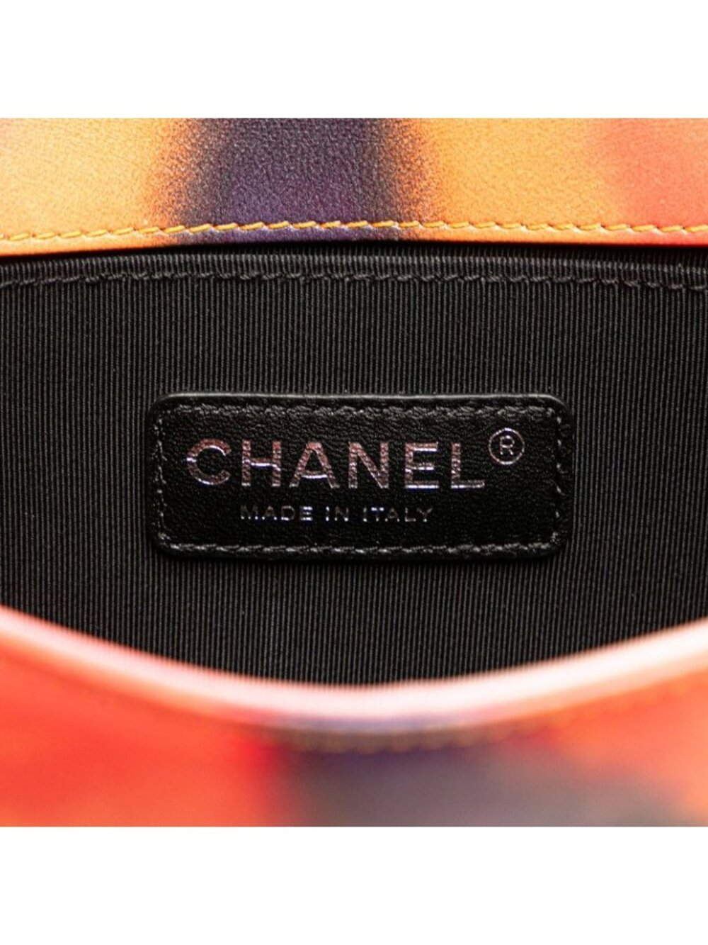 Chanel CC Logo Boy Chain Shoulder Bag Pink Multicolor Lambskin - Picture 7 of 9